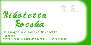 nikoletta rocska business card
